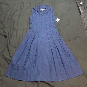 Marni Blue Collared Midi Dress